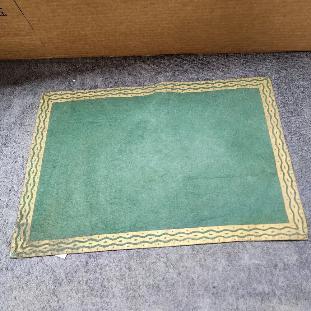 Vintage Pier 1 Imports 4 piece set green cotton placemats C b48